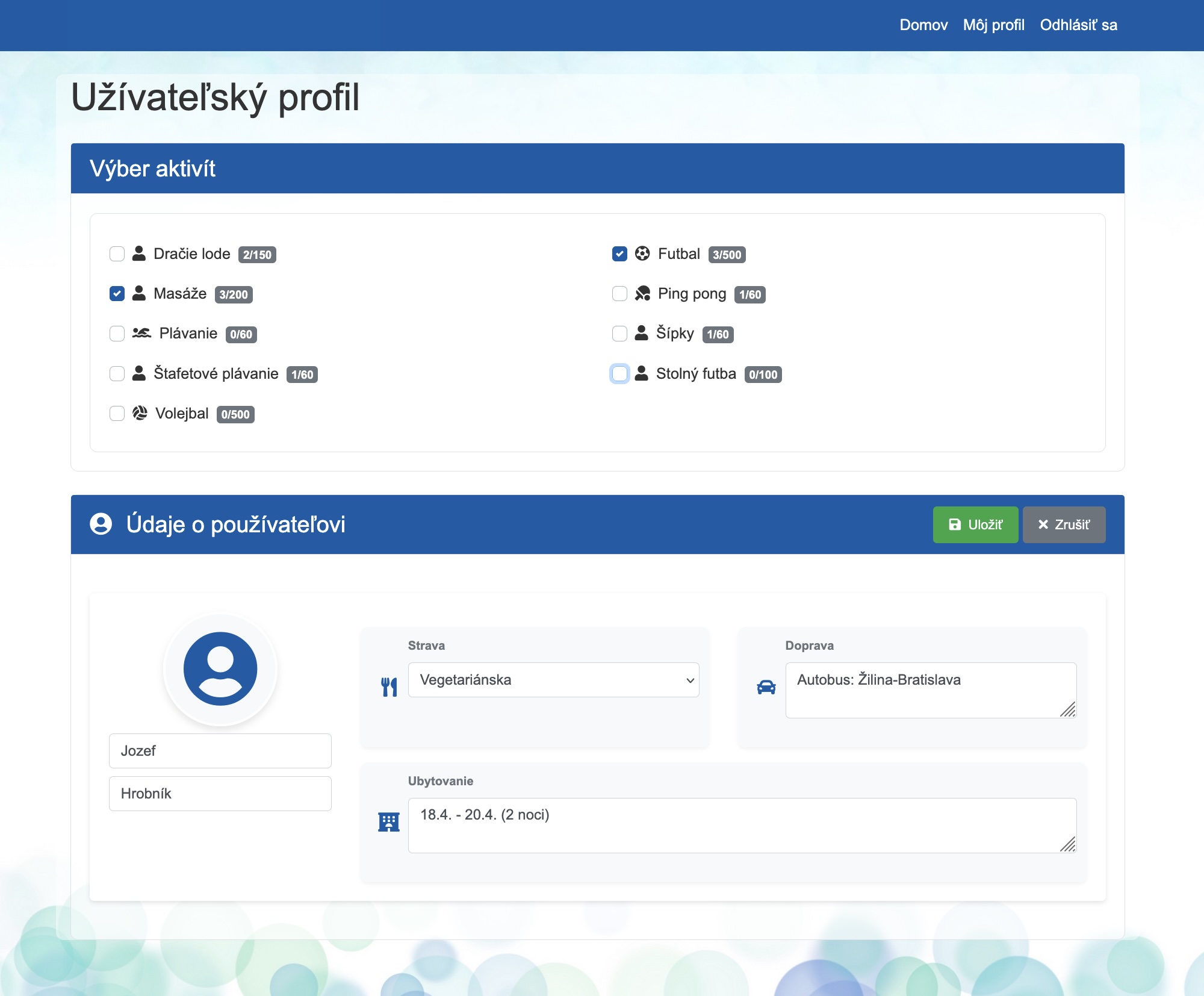 Eventové webstránky na mieru
